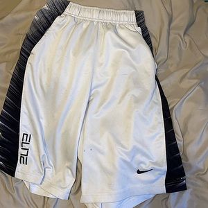 Men’s Nike Dri-Fit Elite Shorts Color: White/Black Size: Large
